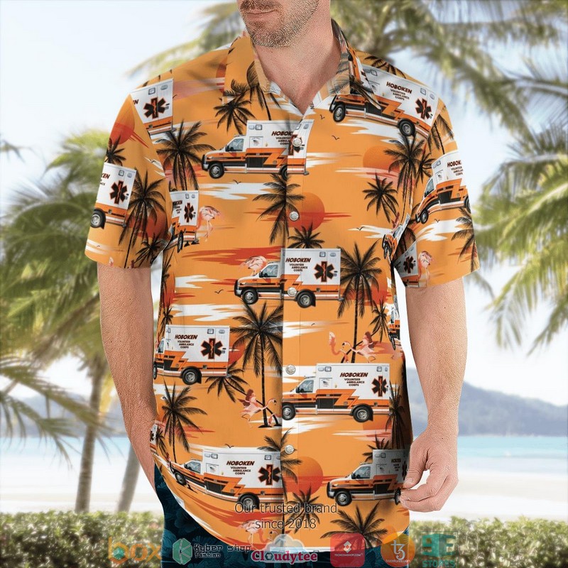 Hoboken Volunteer Ambulance Corps Hoboken NJ Hawaiian Shirt word3
