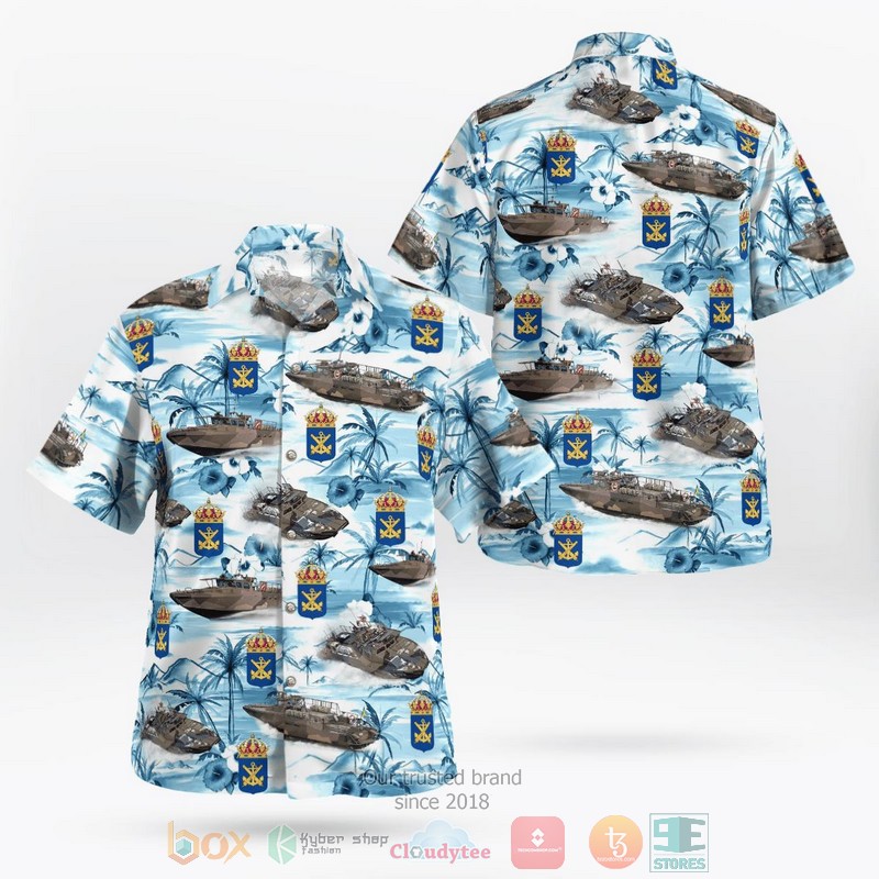 StridsbA¥t 90 Sweden Navy Hawaiian Shirt
