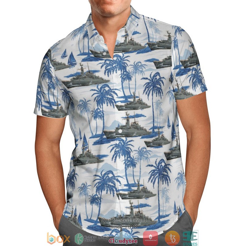 RN Amazon-class Type 21 Frigate Limited Hawaiian Shirt word1