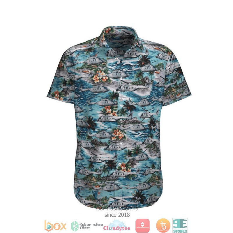 NHIndustries NH90 Caiman Marine French Navy Limited Hawaiian Shirt word1
