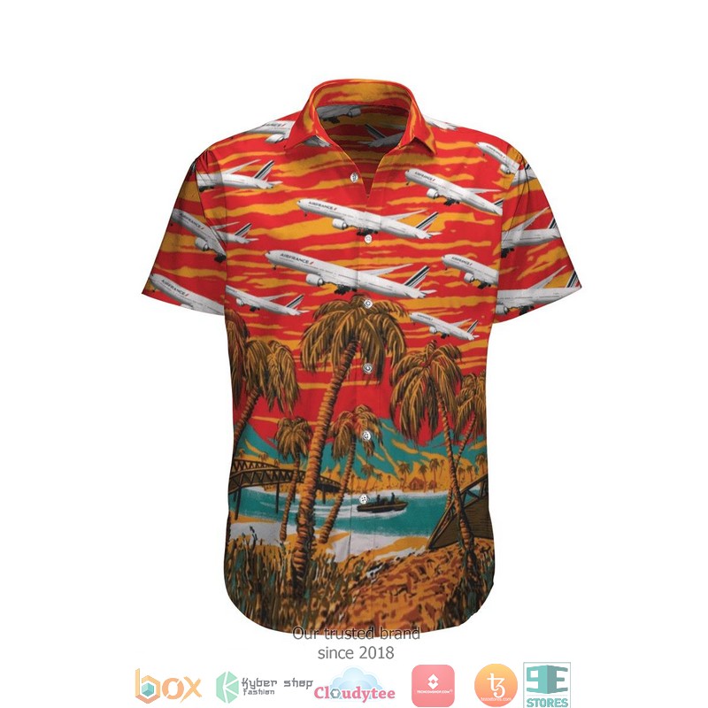 Air France Boeing 777-300ER Limited Hawaiian Shirt word2