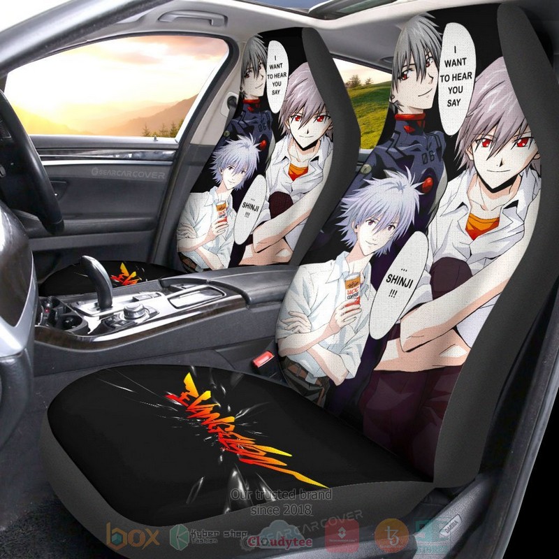 Kaworu Nagisa Neon Genesis Evangelion Anime Car Seat Cover 1