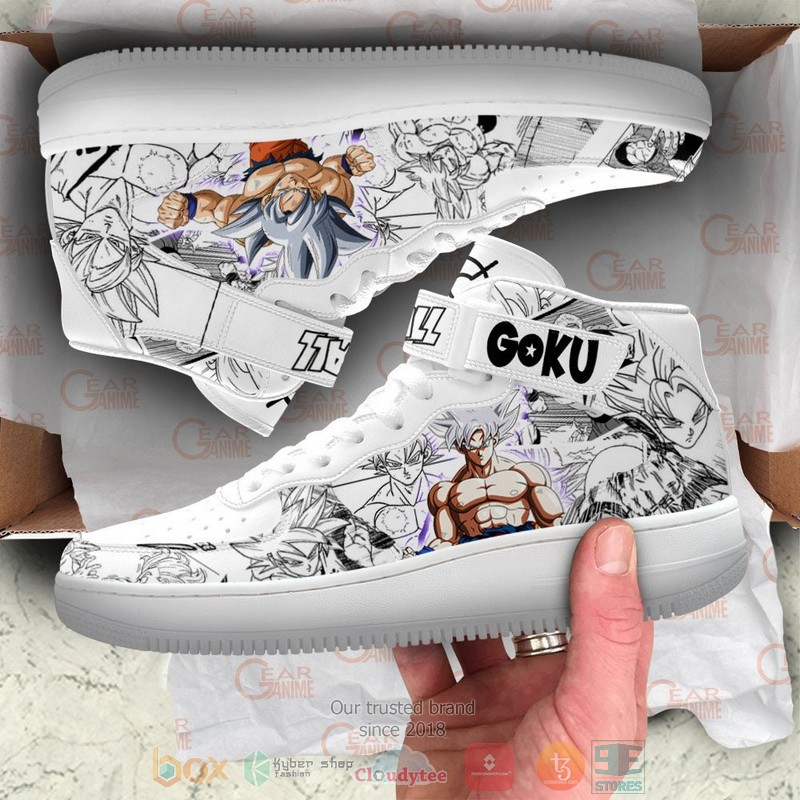 NEW Goku Ultra Instinct Dragon Ball Anime Mix Manga High Top Air Force Shoes 4 Goku Ultra Instinct Dragon Ball Anime Mix Manga High Air Force Shoes 1 2 3