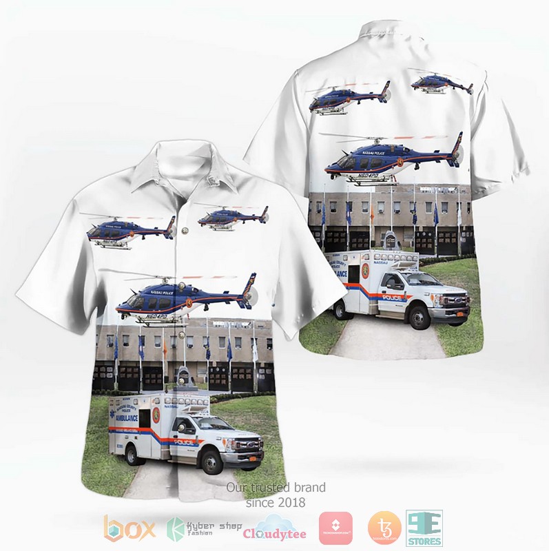Nassau County Police New York Hawaiian Shirt word1