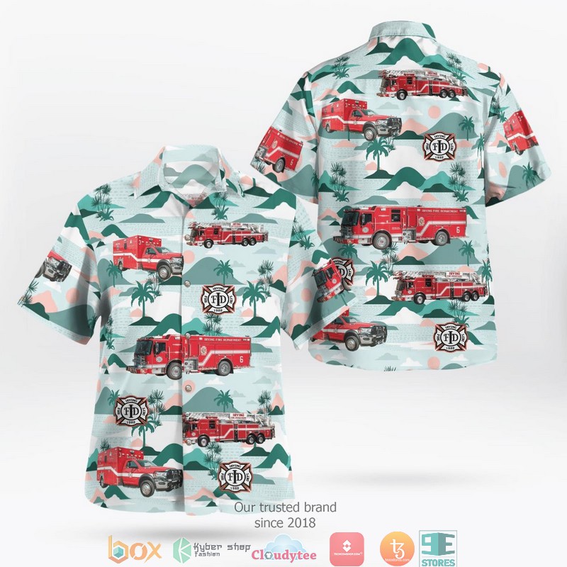 xas Irving Fire Department Hawaiian Shirt