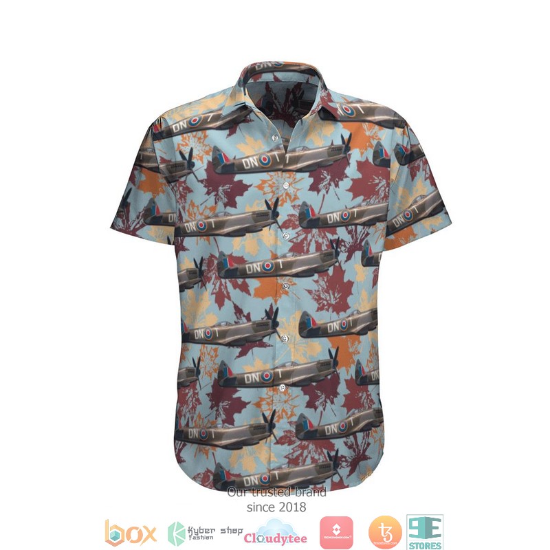 RCAF Supermarine Spitfire Mk.XVIe Limited Hawaiian Shirt word2