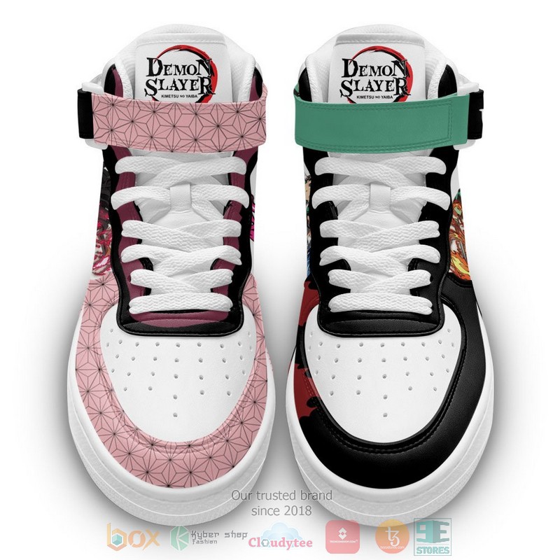 Tanjiro and Nezuko Anime Demon Slayer High Air Force Shoes 1