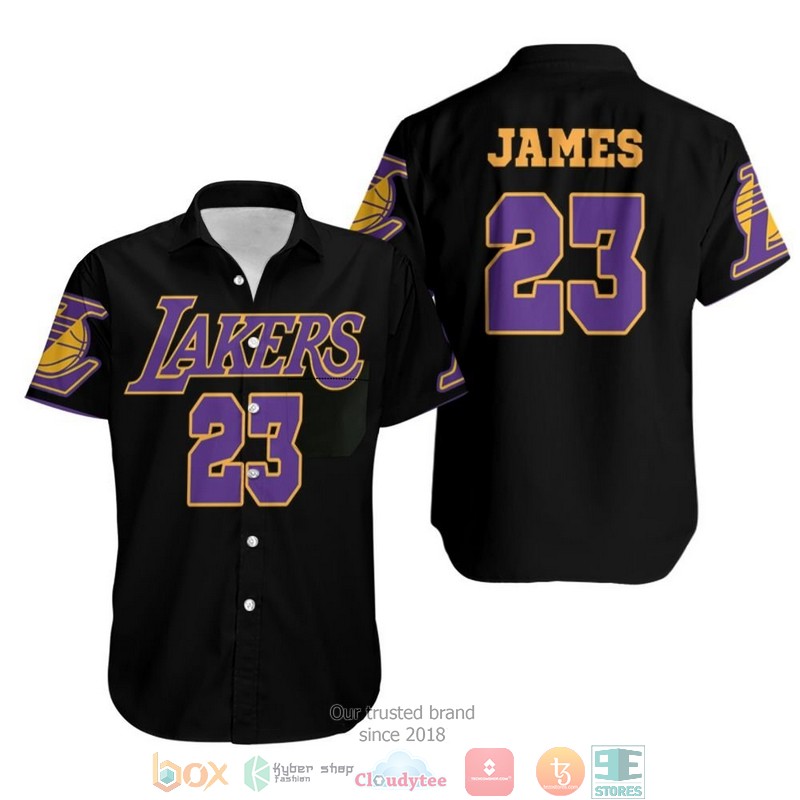 23 Lebron James Lakers Jersey Inspired Style Hawaiian Shirt 2