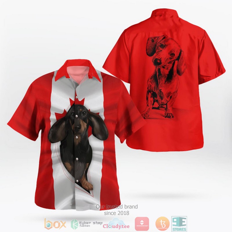 Canada Day Dachshund Flag Hawaiian Shirt 1 Canada Day Dachshund Flag Hawaiian Shirt word3