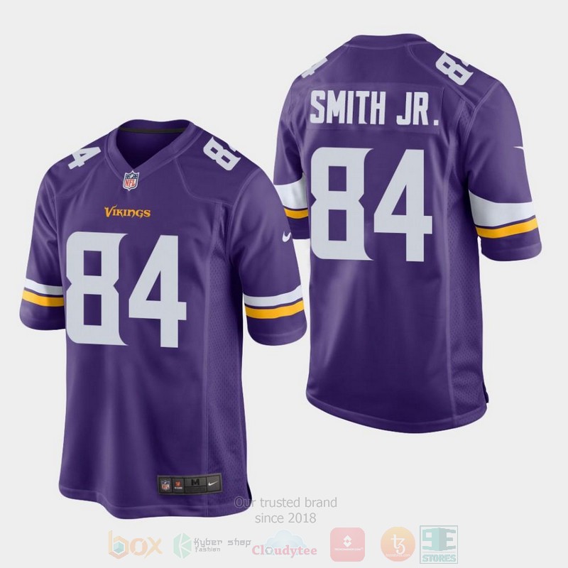 BEST Minnesota Vikings 84 Irv Smith Jr. 2019 Draft Purple Jersey Football word2