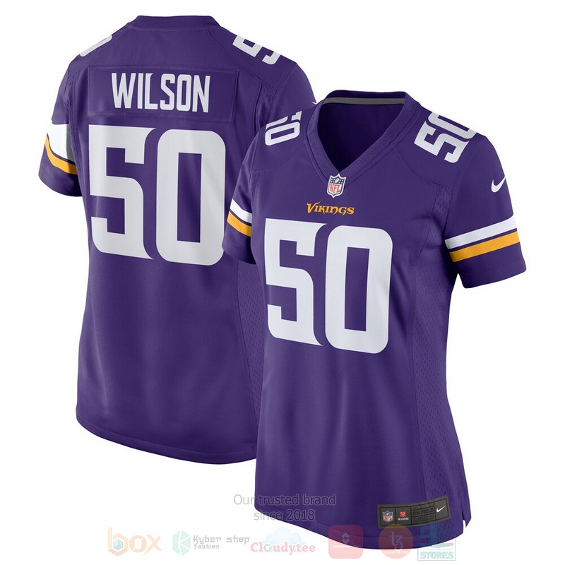 BEST Minnesota Vikings Eric Wilson Purple Jersey Football word1