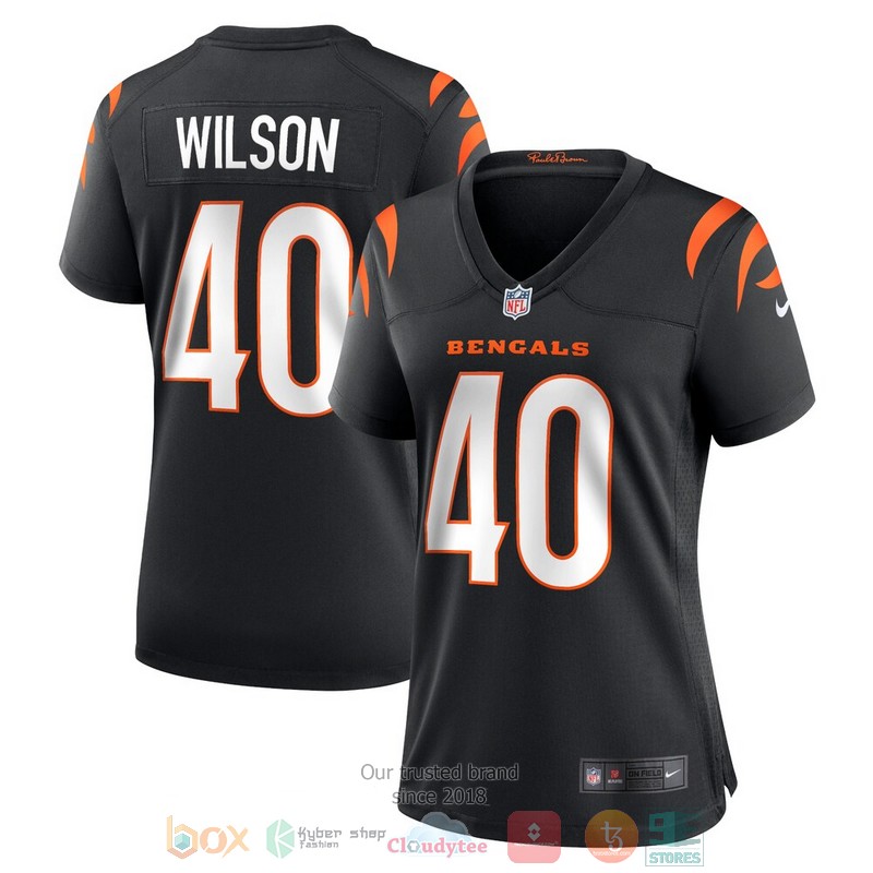 NEW Cincinnati Bengals Brandon Wilson Black Football Jersey word1