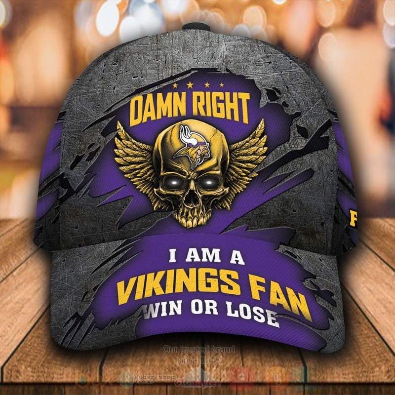 BEST Minnesota Vikings Skull Custom Classic Cap 1 BEST Minnesota Vikings Skull Custom Classic Cap word1