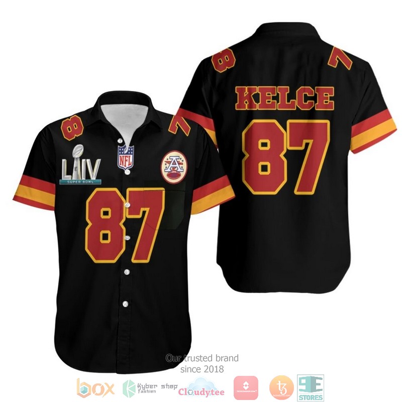 87 Travis Kelce Kannas City 1 Jersey Inspired Style Hawaiian Shirt word3