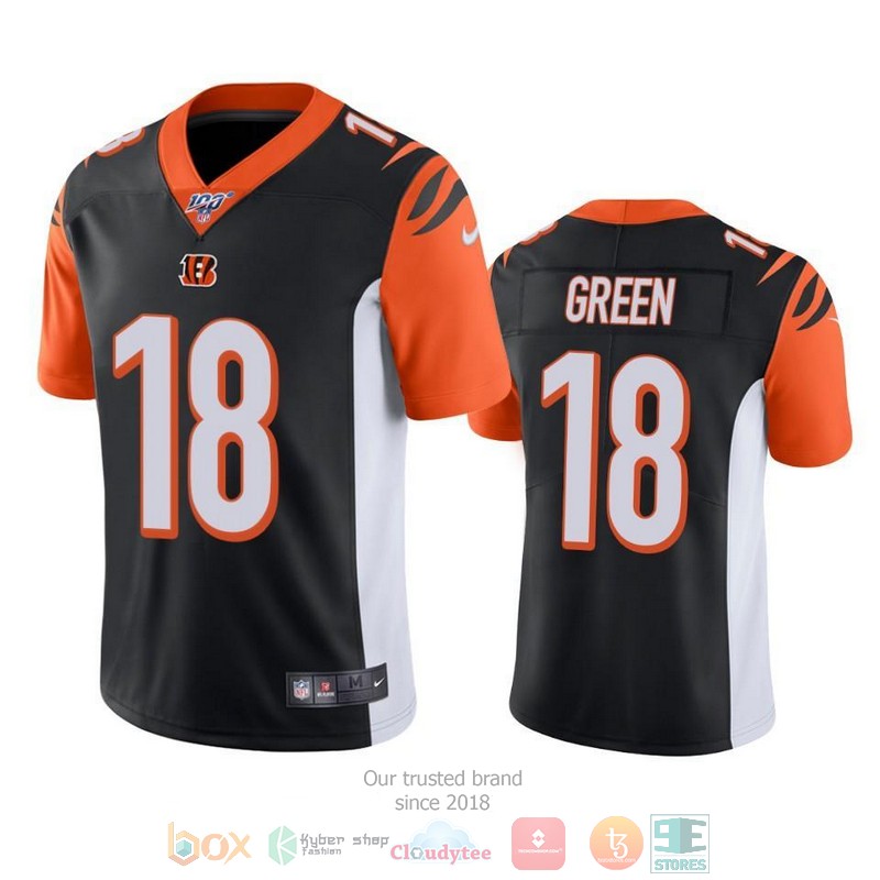 NEW A.J. Green Cincinnati Bengals 100th Season Black Football Jersey word2