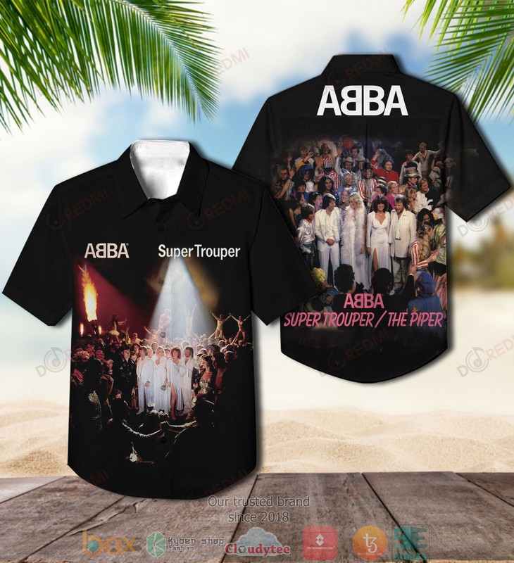 ABBA Super Trouper Short Sleeve Hawaiian Shirt word3