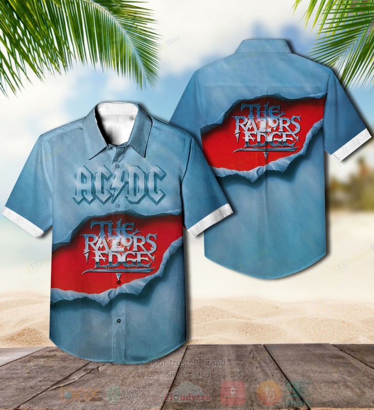 BEST AC-DC The Razor's Edge Album Aloha Hawaiian Shirt