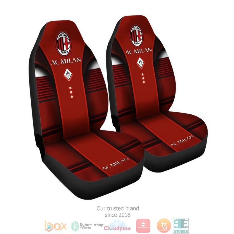 AC Milan Dark Red Car Seat Covers word2