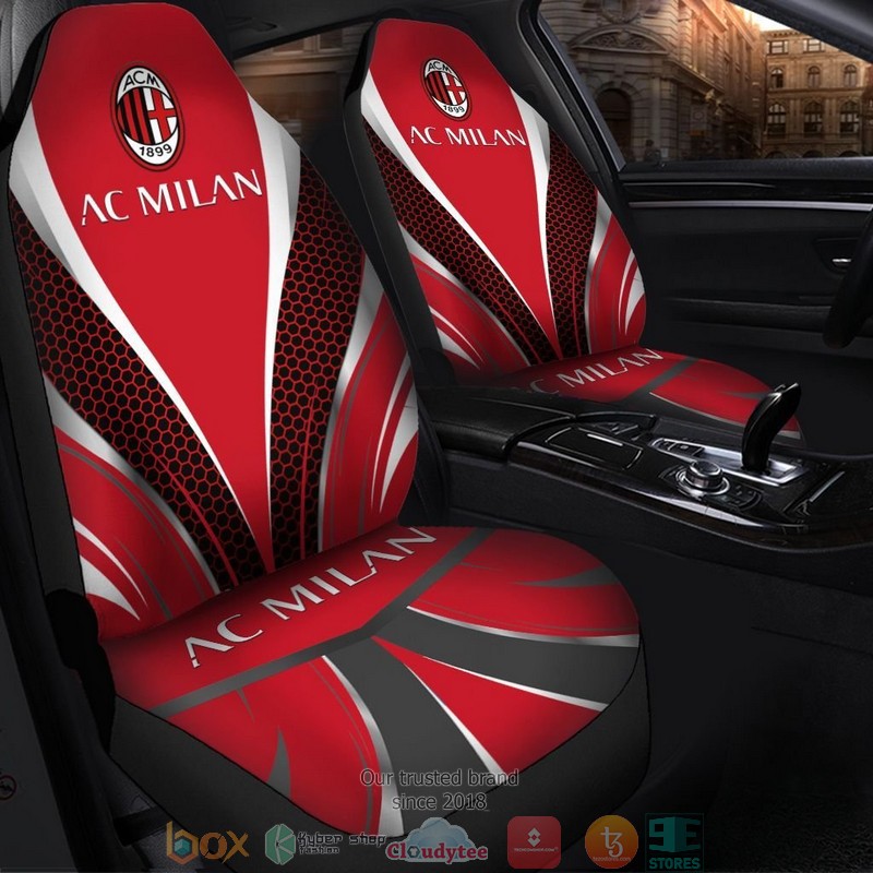 AC Milan Red Car Seat Covers word2