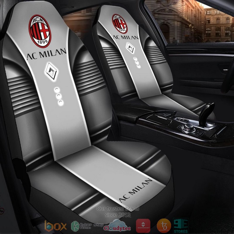 AC Milan Silver Car Seat Covers word3