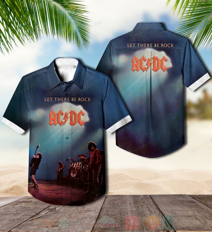 BEST AD-DC Let There Be Rock Album Aloha Hawaiian Shirt