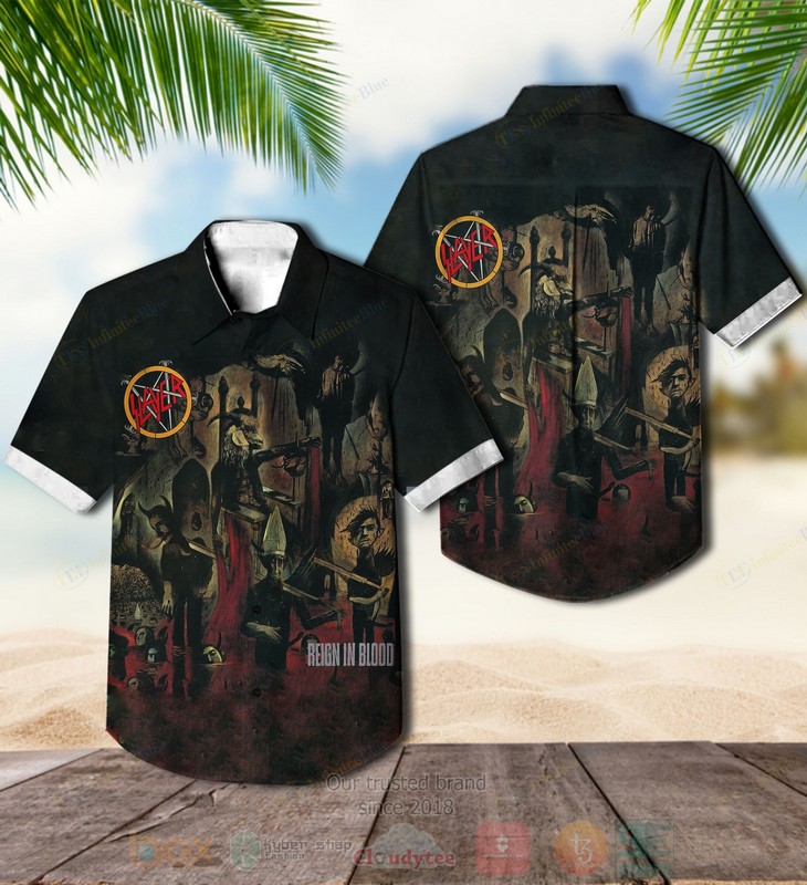 BEST AD-DC Reign in Blood Album Aloha Hawaiian Shirt