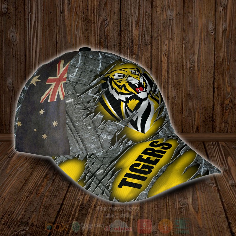 BEST AFL Richmond Tigers Custom Name Cap Hat 2 BEST AFL Richmond Tigers Custom Name Cap Hat word1