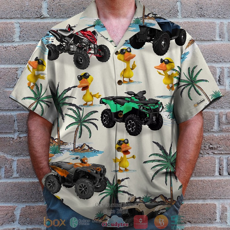 ATV Racing Duck Palm Tree Theme Hawaiian Shirt 3 ATV Racing Duck Palm Tree Theme Hawaiian Shirt word3