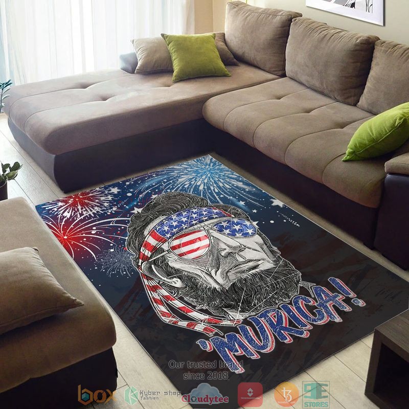 Abraham Lincoln Murica firework America Independence day Rug