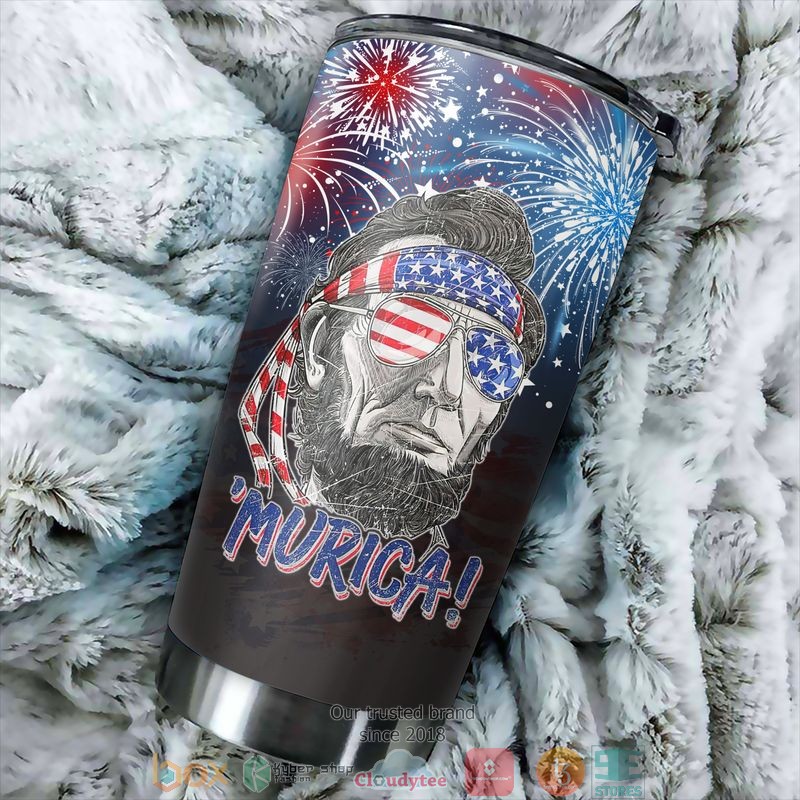 Abraham Lincoln Murica firework America Independence day Tumbler