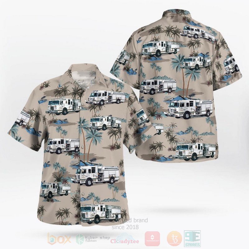 BEST Adamstown, Maryland, Carroll Manor VFD Station 14 3D Aloha Shirt