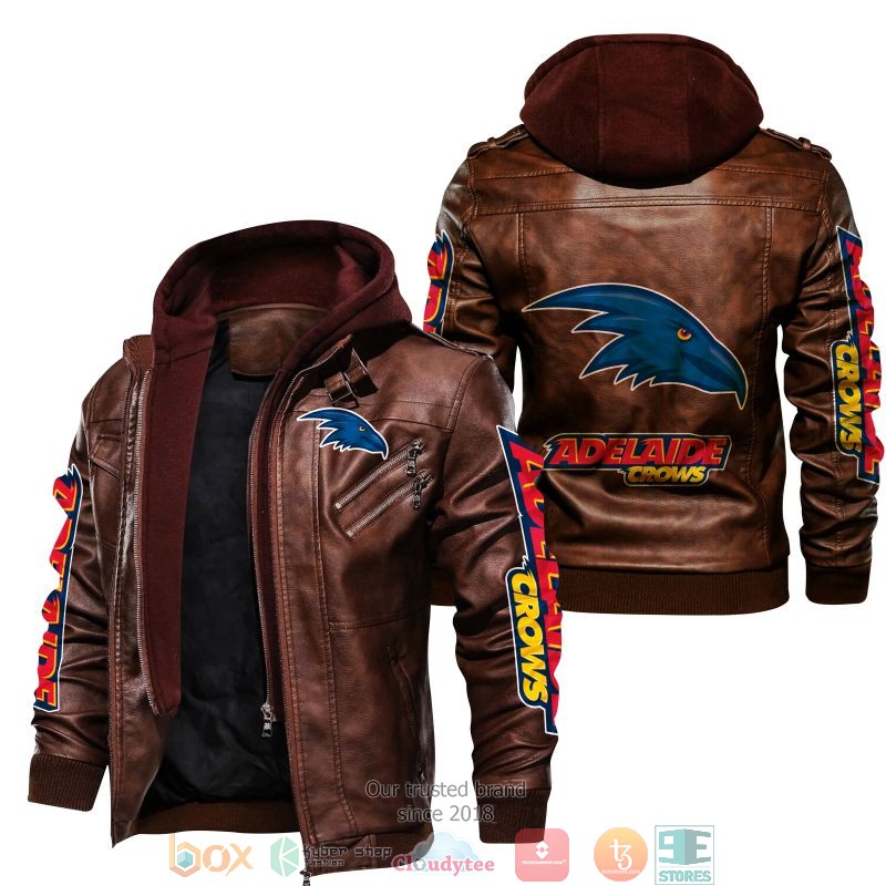 NEW Adelaide Football Club PU Leather Jacket word3