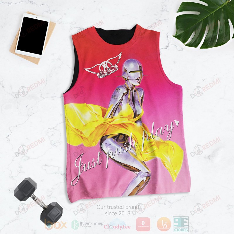 NEW Aerosmith Just Push Play Album 3D Tank Top