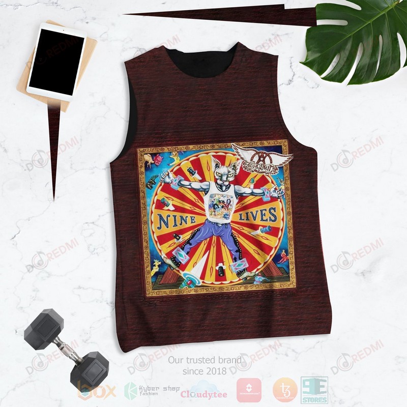 NEW Aerosmith Nine Lives Album 3D Tank Top