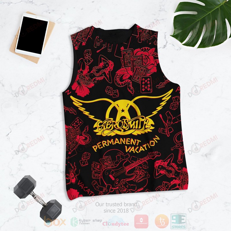 NEW Aerosmith Permanent Vacation Album 3D Tank Top