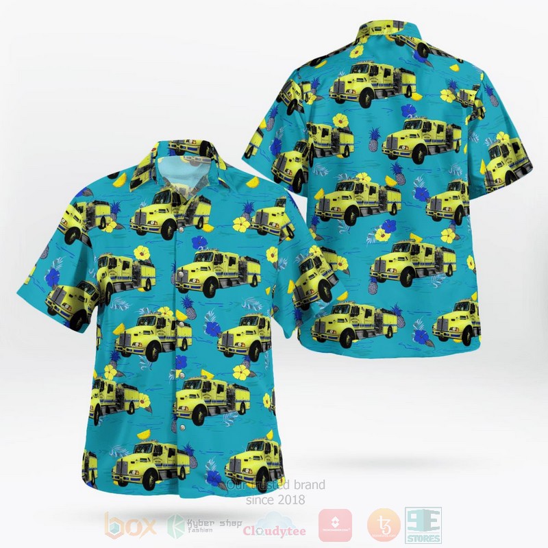 BEST Ahmeek Fire Department Ahmeek, Michigan 3D Aloha Shirt word3