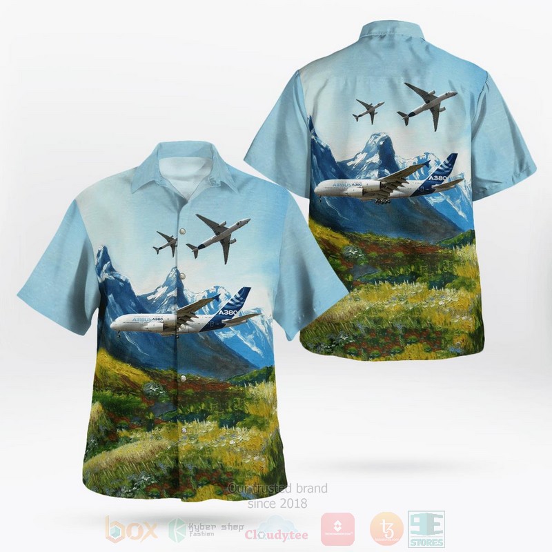 BEST Airbus A380 Farnborough International Airshow 3D Aloha Shirt word1