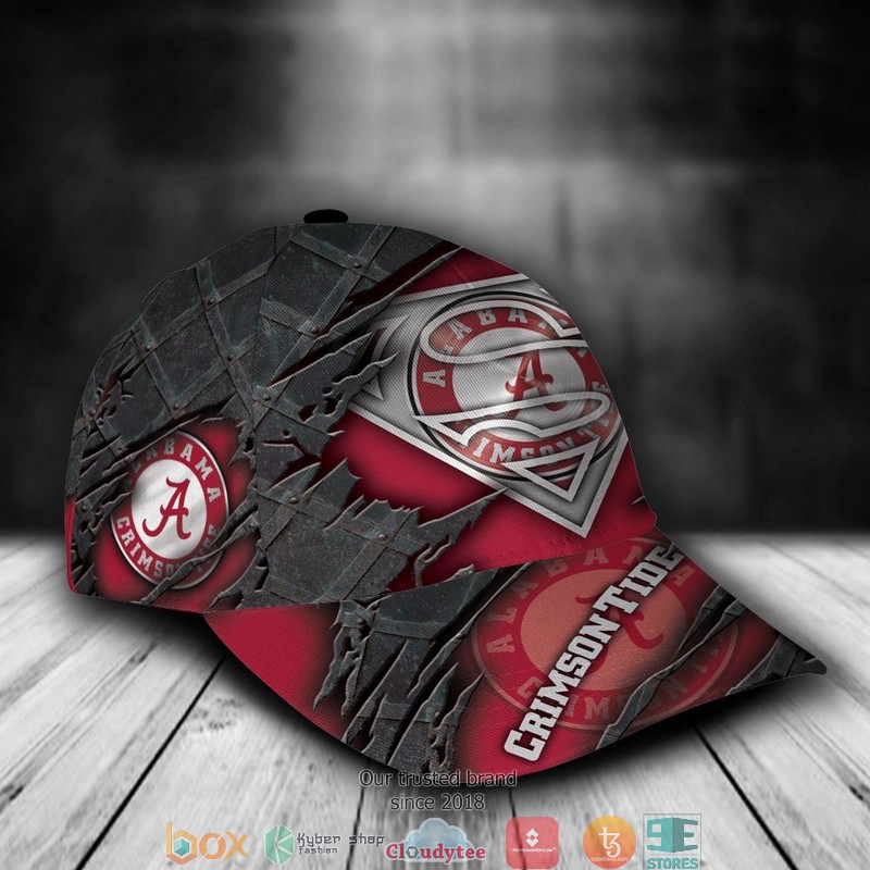Alabama Crimson Tide Superman NCAA1 Custom Name Cap 2 Alabama Crimson Tide Superman NCAA1 Custom Name Cap word3