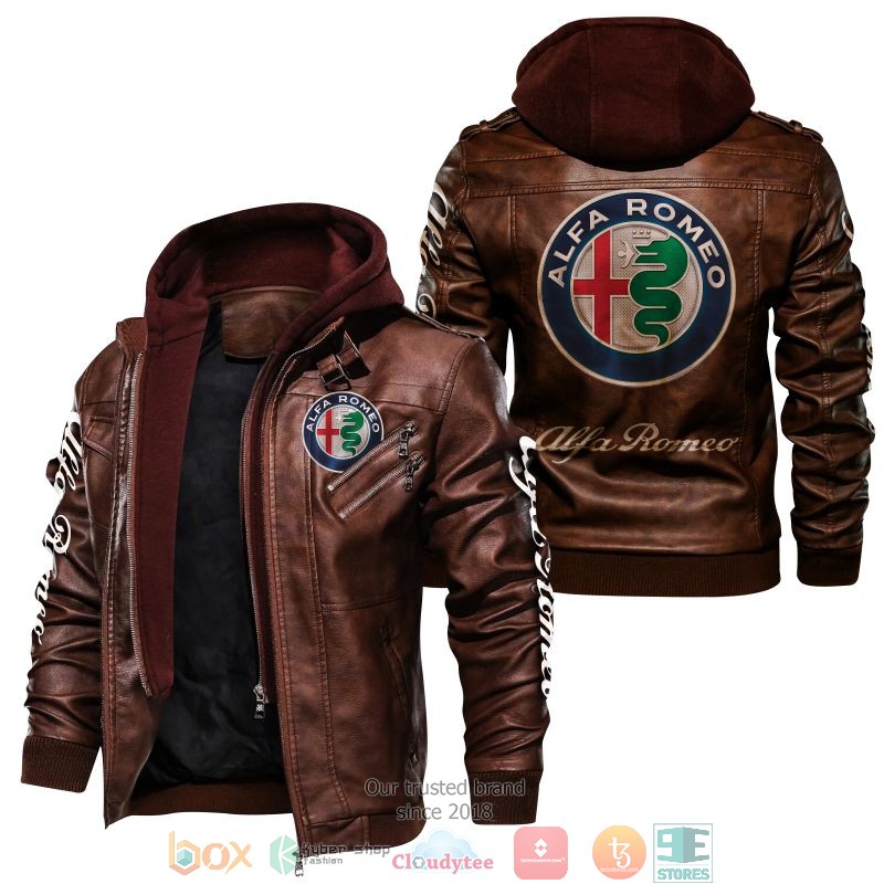 NEW Alfa Romeo PU Leather Jacket word2