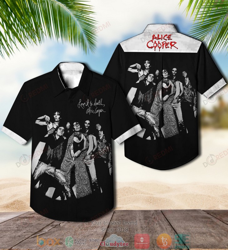 Alice Cooper Love It to Death Short Sleeve Hawaiian Shirt word3