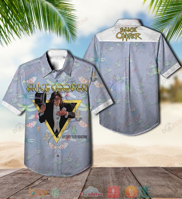 Alice Cooper Welcome to My Nightmare Short Sleeve Hawaiian Shirt word3