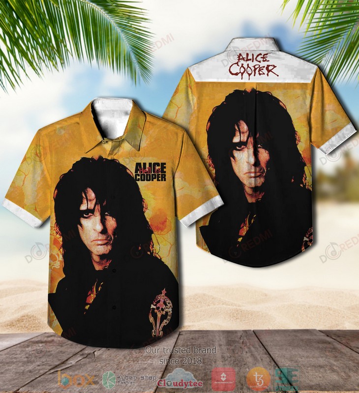 Alice Cooper face Short Sleeve Hawaiian Shirt 1 Alice Cooper face Short Sleeve Hawaiian Shirt word1