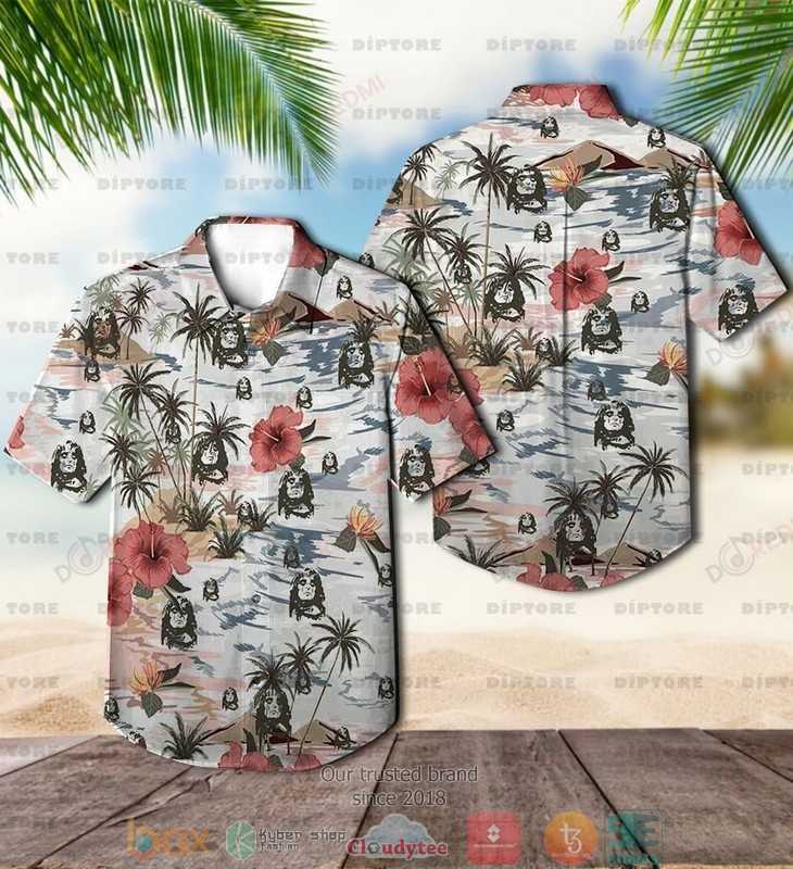 Alice Cooper hibiscus Short Sleeve Hawaiian Shirt word3