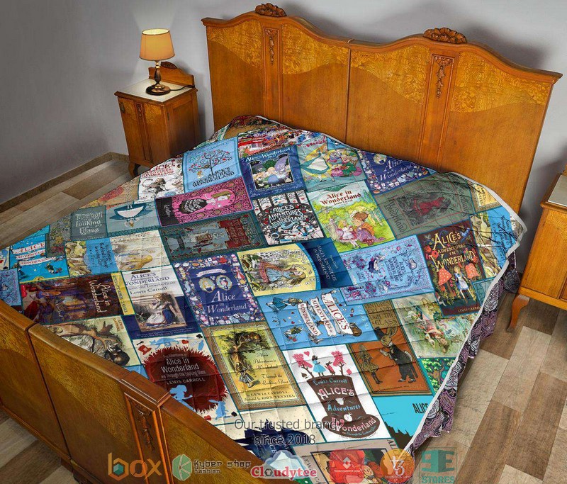 Alice In Wonderland Book Covers Quilt word2