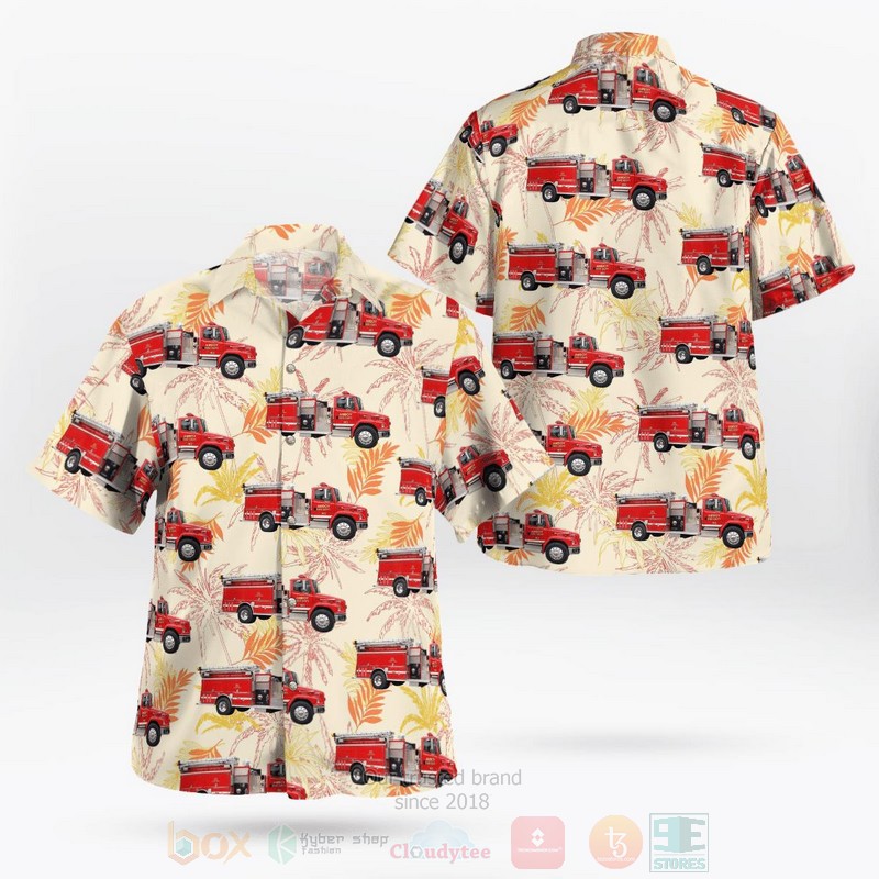 BEST Amboy, Minnesota, Amboy Fire Department 3D Aloha Shirt word1