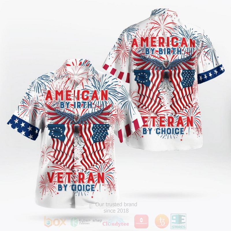 BEST American By Birth Veteran By Choice 4th of July 3D Aloha Shirt 8 BEST American By Birth Veteran By Choice 4th of July 3D Aloha Shirt word2