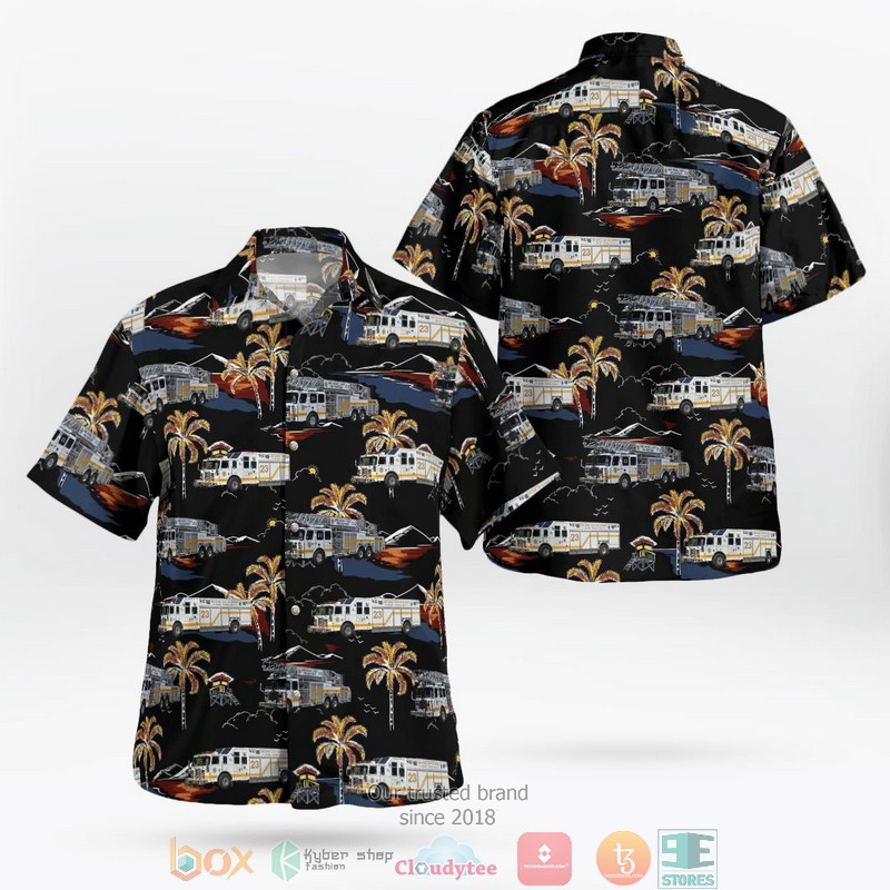 Anne Arundel County Fire Department Station 23 Hawaiian Shirt word3