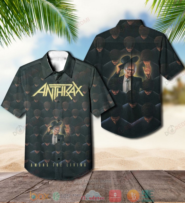 Anthrax Among the Living Short Sleeve Hawaiian Shirt 2 Anthrax Among the Living Short Sleeve Hawaiian Shirt word2