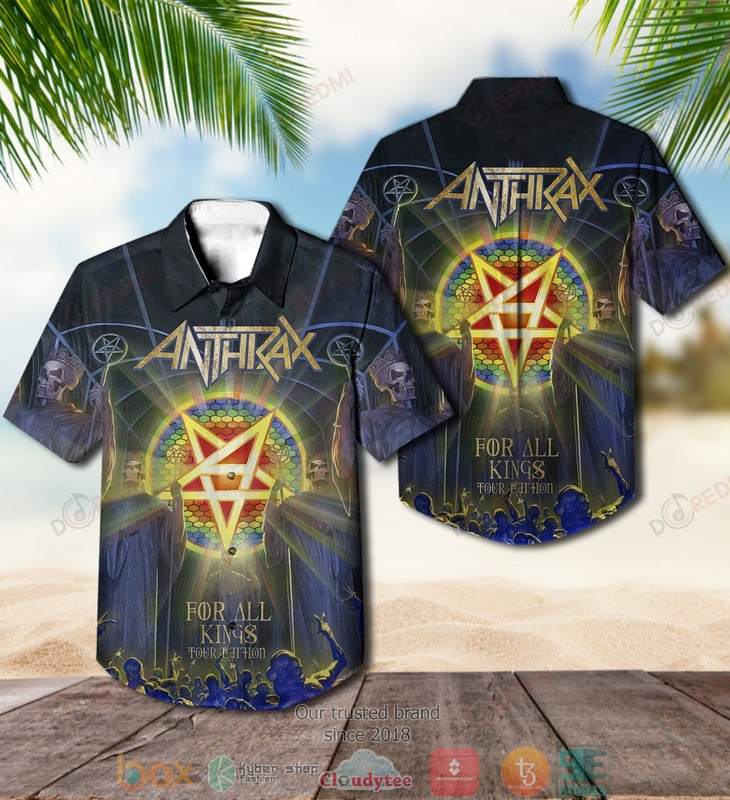 BEST Anthrax Band For All Kings Aloha Shirt word1