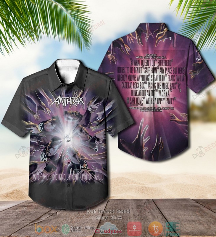 BEST Anthrax Band We've Come For You All Aloha Shirt word2